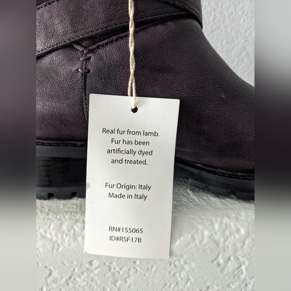 Ross & Snow Emilina SP Shearling Boots Frosted Winter Plum Size 8 NWOT - Picture 5 of 12